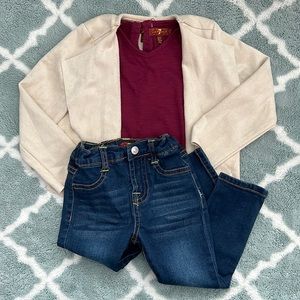 7 For All Mankind Toddler Girls Outfit